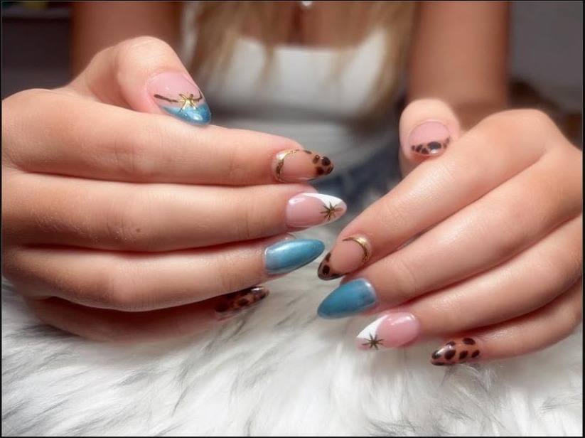Leopard print nails